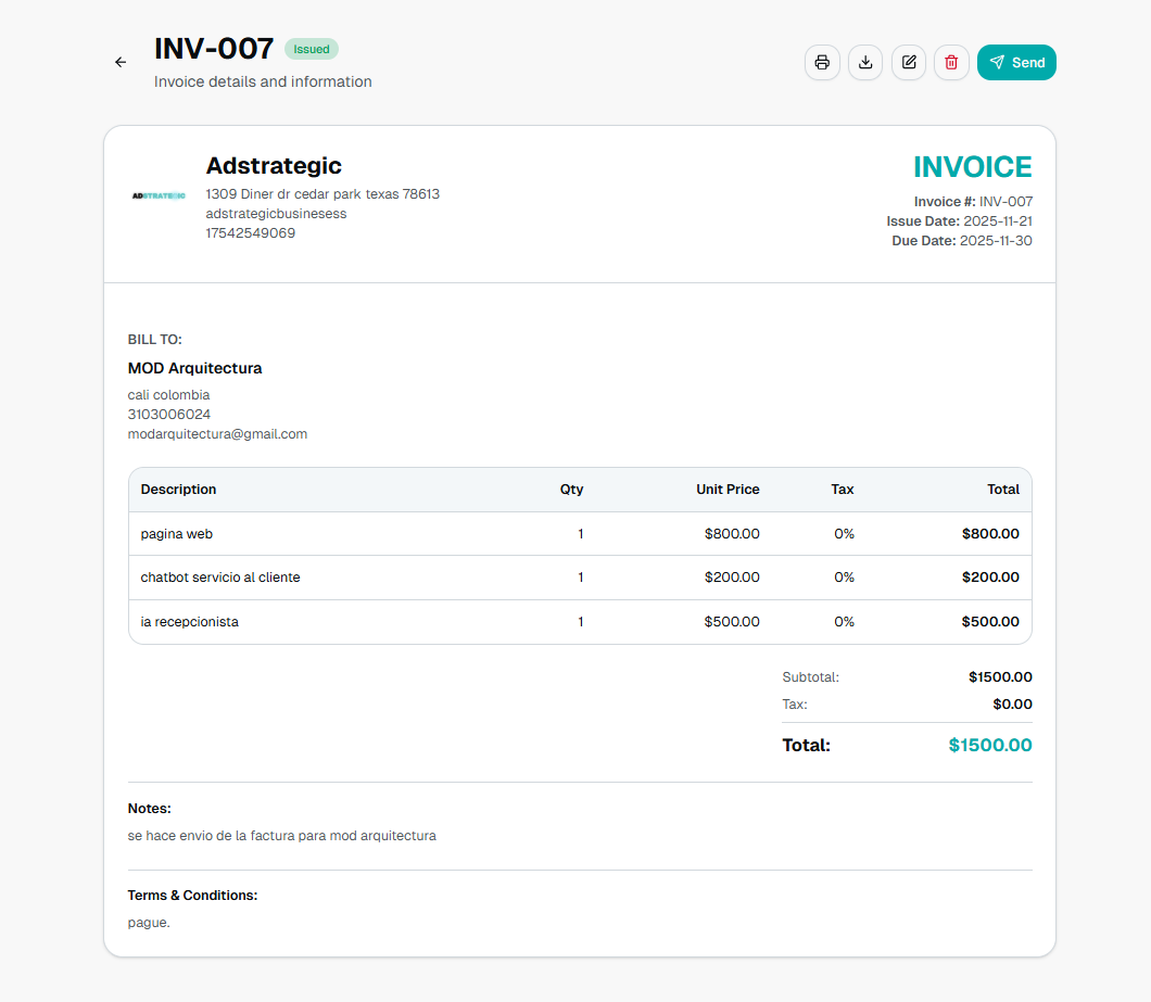 Smart Invoicing